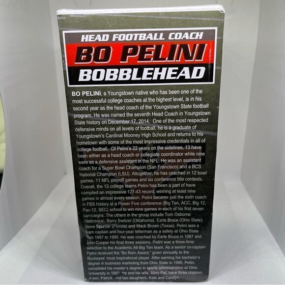 Bo Pelini YSU Bobblehead Football Head Coach Rare Youngstown State - Picture 5 of 5